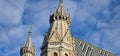 Steeples in Vienna Stephansdom two towers with roof