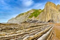 Steeply-tilted Layers of Flysch, GuipÃÂºzcoa, Spain