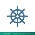 Steer of Ship, Nautical Icon Vector Logo Template Illustration Design. Vector EPS 10 Royalty Free Stock Photo
