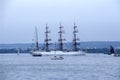 Steerboard of huge Russian sailship Sedov Royalty Free Stock Photo