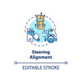 Steering alignment concept icon