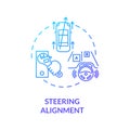 Steering alignment concept icon Royalty Free Stock Photo