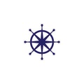Steering ship logo template vector