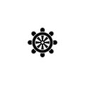 Steering ship logo template vector