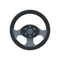 Steering wheel equipment icon flat isolated vector Royalty Free Stock Photo