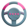 Steering wheel gamepad icon, cartoon style Royalty Free Stock Photo