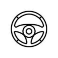 Steering wheel icon flat vector template design trendy Royalty Free Stock Photo
