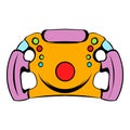 Steering wheel icon, icon cartoon Royalty Free Stock Photo