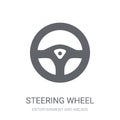 Steering wheel icon. Trendy Steering wheel logo concept on white