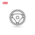 Steering wheel icon vectyor design isolated