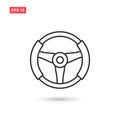 Steering wheel icon vectyor design isolated 3