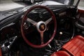 steering wheel, Interior, cockpit vintage Porsche 550 Spyder Cabrio 1956 classic car, automotive passion, evolution sports cars,