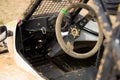 Steering wheel of a kartcross buggy Royalty Free Stock Photo