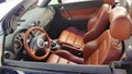Steering wheel leather luxury inside car