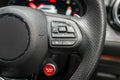 Steering wheel. Multi function buttons on steering wheel in car