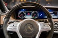 Steering wheel new Mercedes Benz Royalty Free Stock Photo