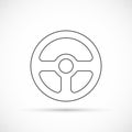 Steering wheel outline icon