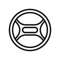 Steering Wheel outline vector icon