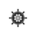 Steering wheel ship icon vector illustration Royalty Free Stock Photo