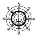 Steering wheel ship Royalty Free Stock Photo