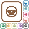 Steering wheel simple icons