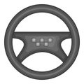 Steering wheel of taxi icon, monochrome style