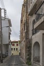 Steets and building in old town of city of Kavala, East Macedonia and Thrace, Greece