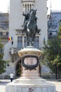 Stefan cel Mare statue in front of The Culture Palace Royalty Free Stock Photo