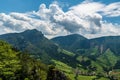 Stefanova village with Velky Rozsutec and Stoh hill from Boboty hill in Mala Fatra mountains in Slovakia Royalty Free Stock Photo