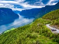 Stegastein Lookout Beautiful Nature Norway. Royalty Free Stock Photo