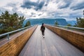 Stegastein Lookout Beautiful Nature Norway observation deck view point Royalty Free Stock Photo