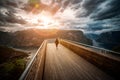 Stegastein Lookout Beautiful Nature Norway observation deck view Royalty Free Stock Photo