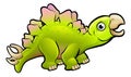 Stegosaurus Dinosaur Cartoon Character