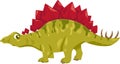 Stegosaurus dinosaur cartoon illustration