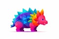 Stegosaurus. Dinosaur, cartoon style, kids content. Royalty Free Stock Photo