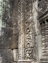 Stegosaurus dinosaur carving on the wall in Ta Prohm temple, Siem Reap, Cambodia Royalty Free Stock Photo