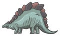 Stegosaurus dinosaur - hand drawn vector illustration