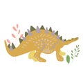 Stegosaurus hand illustration