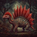 Stegosaurus illustration dinosaur, animals, reptiles & amphibians Royalty Free Stock Photo