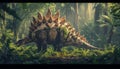 Stegosaurus with its distinctive plates and spiked tail