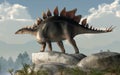 Stegosaurus on the Rocks