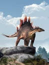 Stegosaurus on the Rocks