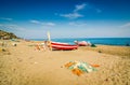 Stehat, Morocco - October 19, 2013. Coast of north Morroco by Mediterranean Sea Royalty Free Stock Photo