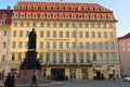The Steigenberger Hotel located at restored Barock Houses at Neumarkt in Dresden-city
