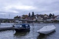 Pier near the old town. Stein am Rhein Royalty Free Stock Photo