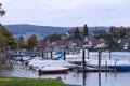 Pier near the old town. Stein am Rhein Royalty Free Stock Photo