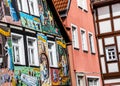 Steinau an der Strasse, Germany - Picturesque painted house with scenes from the Grimm fairy tales, close to the House of the Brot