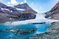 Steindalsbreen Glacier in North Norway, Lyngen Alps near Tromso Royalty Free Stock Photo