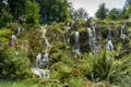 Steinhoefer Waterfall is part of water cascades in Berg park. Ge Royalty Free Stock Photo