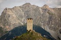 Steinsberg Medieval Castle - Ardez village in Switzerland Royalty Free Stock Photo